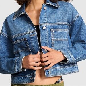 Victoria Secret/Pink Studded Denim Jacket-New